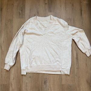 Cream V-Neck Sweater